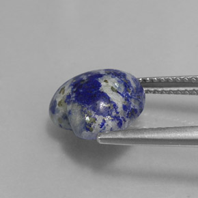 Lápis-lazúli azul natural 4,69ct, formato de coração, opaco