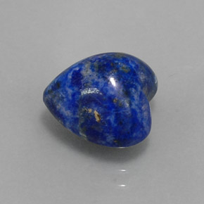 Lápis-lazúli azul natural 4,63ct, formato de coração, opaco