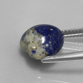 Lápis-lazúli azul natural 4,64ct, formato de coração, opaco