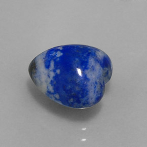 Lápis-lazúli azul natural 4,39ct, formato de coração, opaco