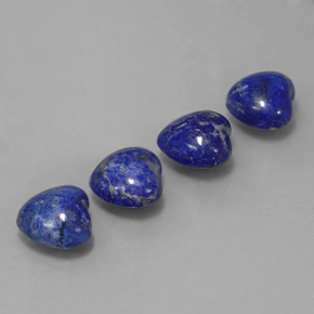 Pedras preciosas de lápis-lazúli azul natural de  ct, formato de coração, opaco
