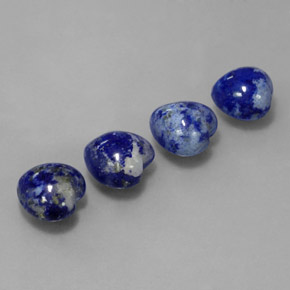 Pedras preciosas de lápis-lazúli azul natural de  ct, formato de coração, opaco
