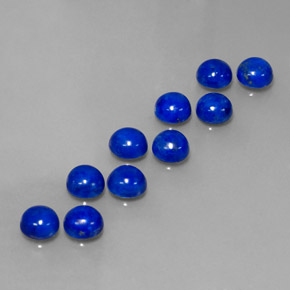 Pedras preciosas de lápis-lazúli azul natural de  ct, corte redondo, opaco