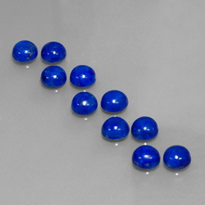 Pedras preciosas de lápis-lazúli azul natural de  ct, corte redondo, opaco