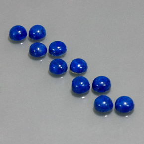 Pedras preciosas de lápis-lazúli azul natural de  ct, corte redondo, opaco