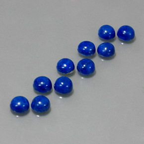 Pedras preciosas de lápis-lazúli azul natural de  ct, corte redondo, opaco