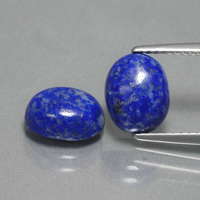 Pedras preciosas de lápis-lazúli azul natural de  ct, corte oval, opaco
