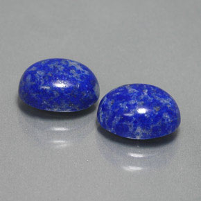 Pedras preciosas de lápis-lazúli azul natural de  ct, corte oval, opaco
