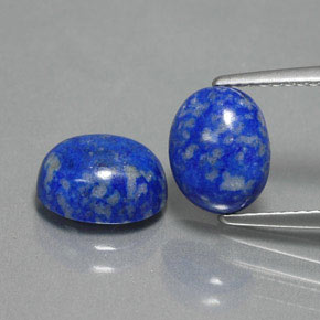 Pedras preciosas de lápis-lazúli azul natural de  ct, corte oval, opaco