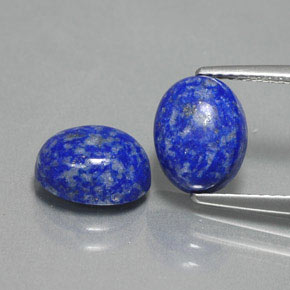 Pedras preciosas de lápis-lazúli azul natural de  ct, corte oval, opaco