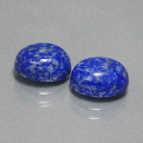 Pedras preciosas de lápis-lazúli azul natural de  ct, corte oval, opaco