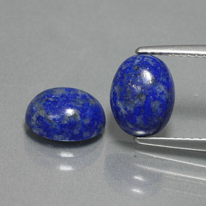 Pedras preciosas de lápis-lazúli azul natural de  ct, corte oval, opaco