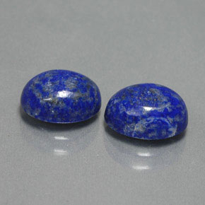 Pedras preciosas de lápis-lazúli azul natural de  ct, corte oval, opaco