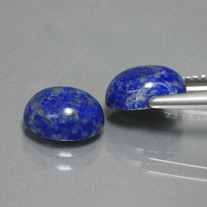 Pedras preciosas de lápis-lazúli azul natural de  ct, corte oval, opaco
