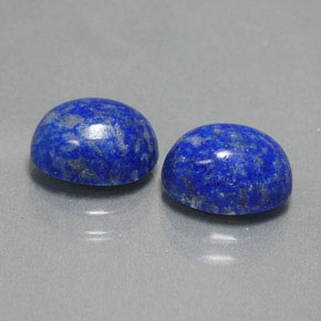 Pedras preciosas de lápis-lazúli azul natural de  ct, corte oval, opaco