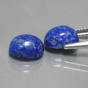 Pedras preciosas de lápis-lazúli azul natural de  ct, corte oval, opaco