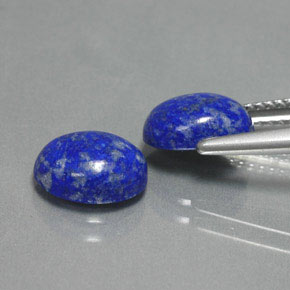 Pedras preciosas de lápis-lazúli azul natural de  ct, corte oval, opaco