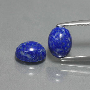 Pedras preciosas de lápis-lazúli azul natural de  ct, corte oval, opaco