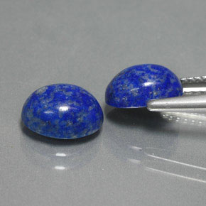 Pedras preciosas de lápis-lazúli azul natural de  ct, corte oval, opaco