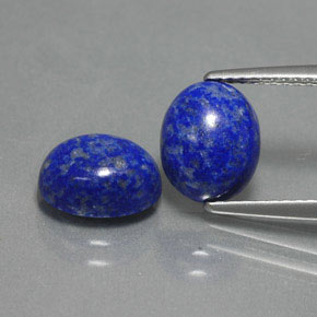 Pedras preciosas de lápis-lazúli azul natural de  ct, corte oval, opaco