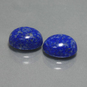 Pedras preciosas de lápis-lazúli azul natural de  ct, corte oval, opaco