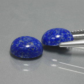 Pedras preciosas de lápis-lazúli azul natural de  ct, corte oval, opaco