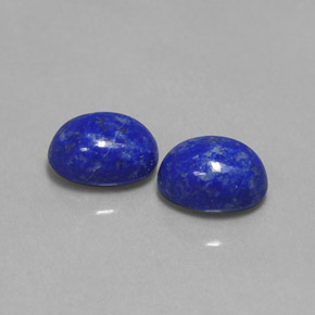 Pedras preciosas de lápis-lazúli azul natural de  ct, corte oval, opaco