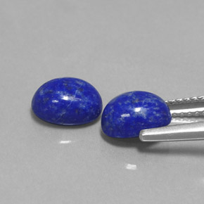 Pedras preciosas de lápis-lazúli azul natural de  ct, corte oval, opaco