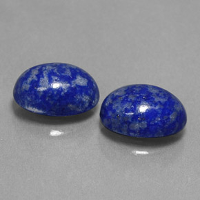 Pedras preciosas de lápis-lazúli azul natural de  ct, corte oval, opaco