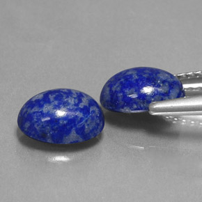 Pedras preciosas de lápis-lazúli azul natural de  ct, corte oval, opaco