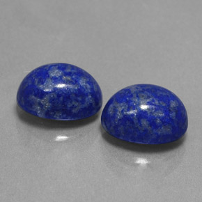Pedras preciosas de lápis-lazúli azul natural de  ct, corte oval, opaco