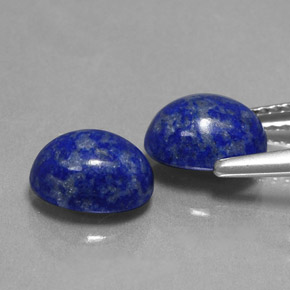Pedras preciosas de lápis-lazúli azul natural de  ct, corte oval, opaco