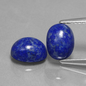 Pedras preciosas de lápis-lazúli azul natural de  ct, corte oval, opaco