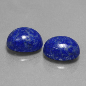 Pedras preciosas de lápis-lazúli azul natural de  ct, corte oval, opaco