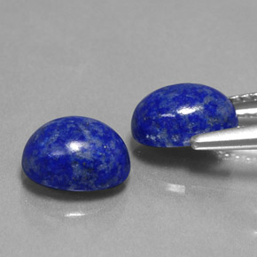 Pedras preciosas de lápis-lazúli azul natural de  ct, corte oval, opaco