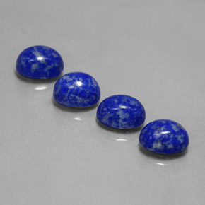 Pedras preciosas de lápis-lazúli azul natural de  ct, corte oval, opaco