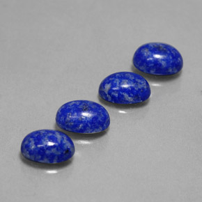Pedras preciosas de lápis-lazúli azul natural de  ct, corte oval, opaco