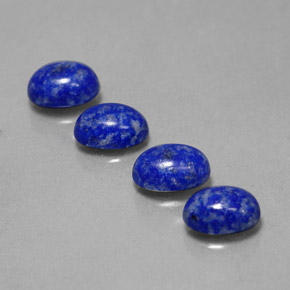 Pedras preciosas de lápis-lazúli azul natural de  ct, corte oval, opaco