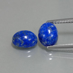 Pedras preciosas de lápis-lazúli azul natural de  ct, corte oval, opaco
