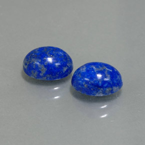 Pedras preciosas de lápis-lazúli azul natural de  ct, corte oval, opaco