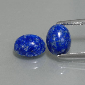 Pedras preciosas de lápis-lazúli azul natural de  ct, corte oval, opaco