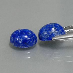 Pedras preciosas de lápis-lazúli azul natural de  ct, corte oval, opaco