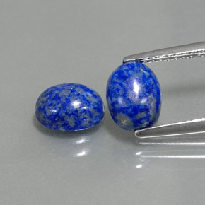 Pedras preciosas de lápis-lazúli azul natural de  ct, corte oval, opaco