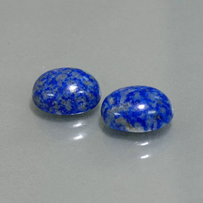 Pedras preciosas de lápis-lazúli azul natural de  ct, corte oval, opaco