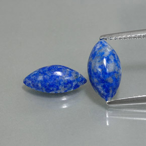 Pedras preciosas de lápis-lazúli azul natural de  ct, marquise, opaco