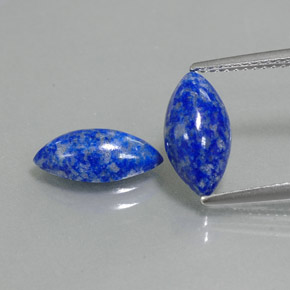 Pedras preciosas de lápis-lazúli azul natural de  ct, marquise, opaco