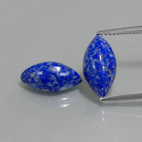 Pedras preciosas de lápis-lazúli azul natural de  ct, marquise, opaco