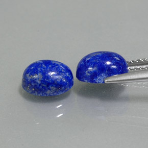Pedras preciosas de lápis-lazúli azul natural de  ct, corte oval, opaco