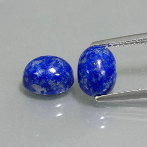 Pedras preciosas de lápis-lazúli azul natural de  ct, corte oval, opaco