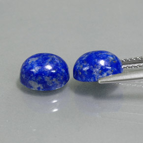 Pedras preciosas de lápis-lazúli azul natural de  ct, corte oval, opaco